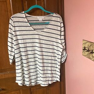 Liz Claiborne, Size XL , Navy Blue and White